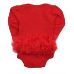  I Heart Santa Bodysuit with Ruffles RuffleButts 